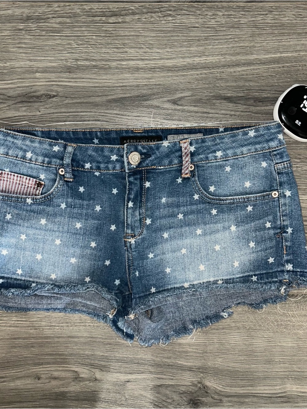 Denim Star-Print Women’s Shorts - Blue - Picture 7 of 7